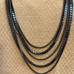 Chico’s black multi strand necklace